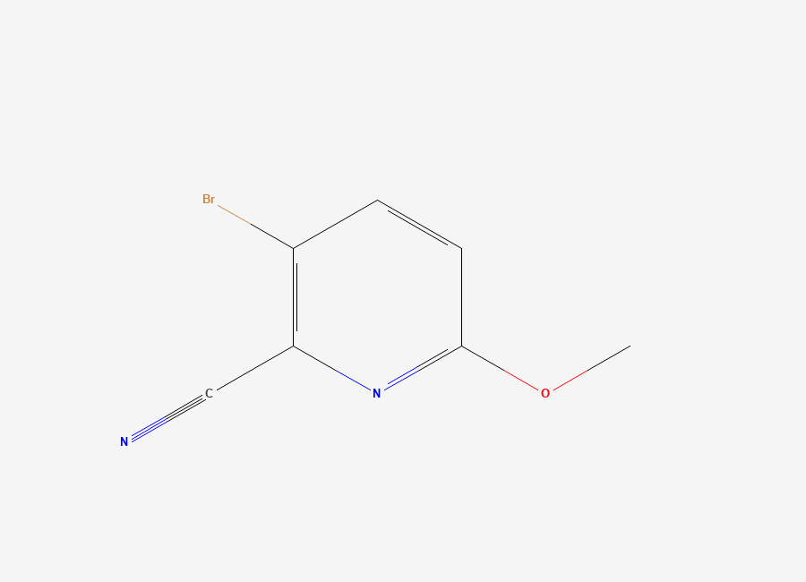 Two-dimensional chemical structure of 3-Bromo-6-methoxypicolinonitrile