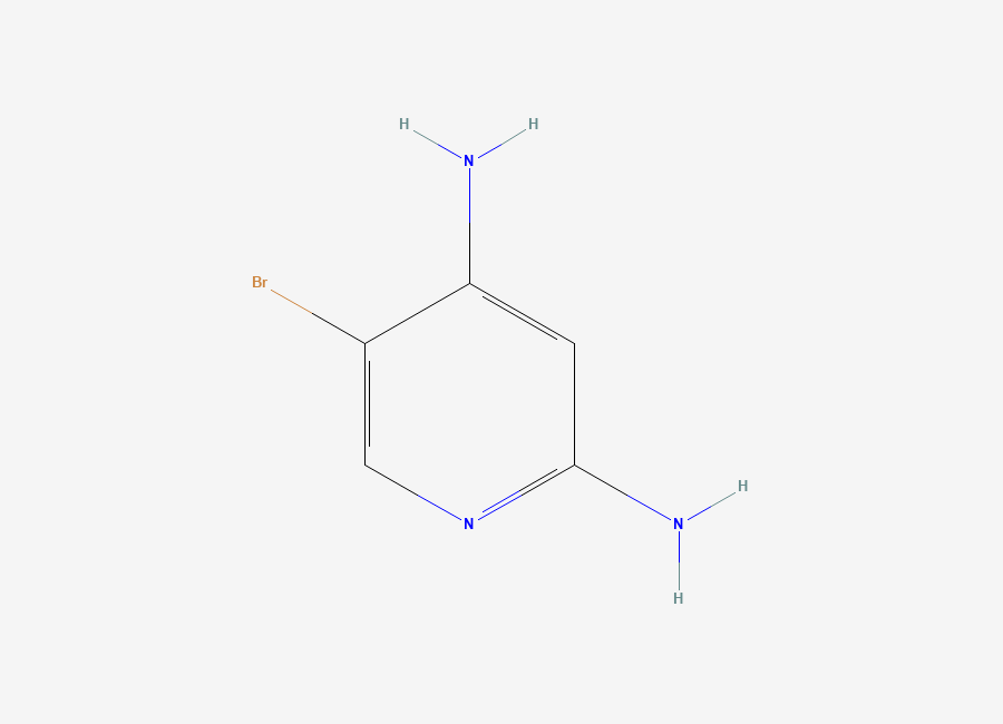 Two-dimensional chemical structure of 5-Bromopyridine-2,4-diamine