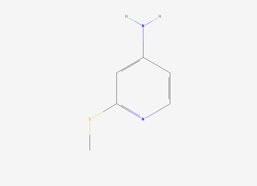 Two-dimensional chemical structure of 2-(Methylthio)pyridin-4-amine