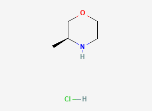 Two-dimensional chemical structure of (3S)-3-methylmorpholine hydrochloride