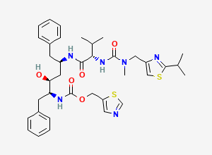 Two-dimensional chemical structure of Ritonavir EP Impurity R / Ritonavir BP Impurity R / 5-Epimer Ritonavir, CAS 1414933-80-4