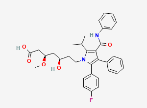 Two-dimensional chemical structure of Atorvastatin EP Impurity G/ 3-O-Methyl Atorvastatin (Free Base), CAS 887324-53-0