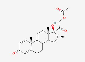 Two-dimensional chemical structure of Dexamethasone Acetate EP Impurity H, CAS 10106-41-9
