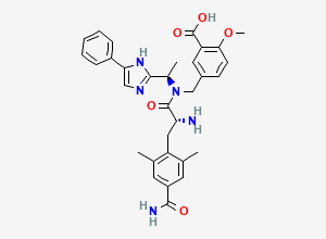 Two-dimensional chemical structure of (R,R)-Eluxadoline, CAS 1052250-94-8