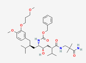 Two-dimensional chemical structure of Aliskiren N-Benzyloxycarbonyl Impurity, CAS 1236549-06-6