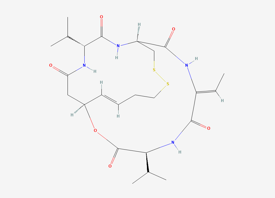 Two-dimensional chemical structure of Romidepsin, CAS 128517-07-7