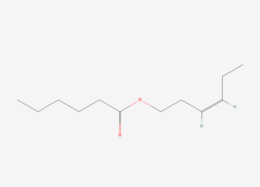 Two-dimensional chemical structure of 3-Hexenyl hexanoate, (3Z)-