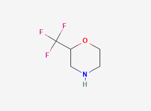 Two-dimensional chemical structure of 2-(Trifluoromethyl)morpholine