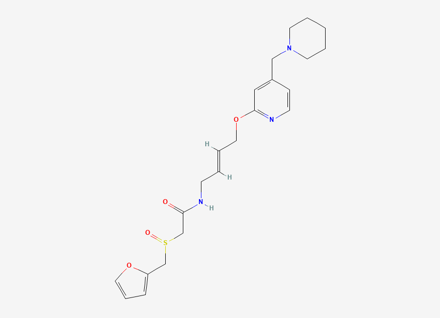 Two-dimensional chemical structure of trans-Lafutidine, CAS 206449-94-7