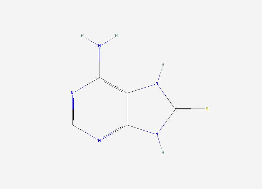 Two-dimensional chemical structure of 6-Amino-7,9-dihydro-8H-purine-8-thione