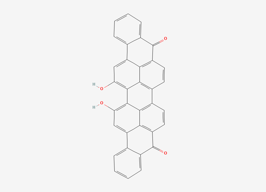 Two-dimensional chemical structure of 16,17-Dihydroxyviolanthrone