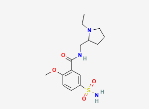 Two-dimensional chemical structure of Sulpiride, CAS 15676-16-1