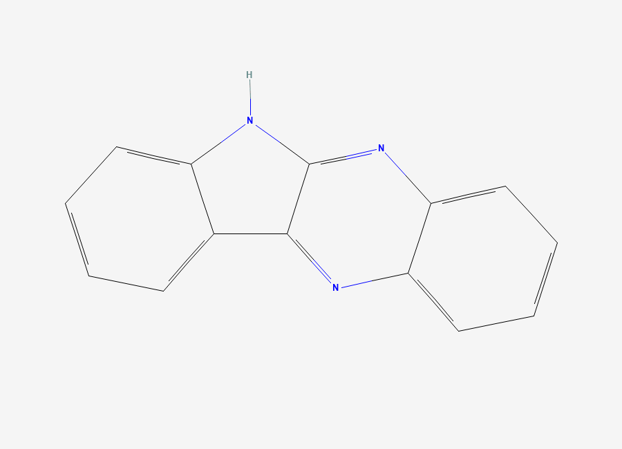 Two-dimensional chemical structure of 6H-Indolo(2,3-b)quinoxaline