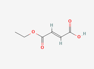 Two-dimensional chemical structure of Quetiapine EP Impurity R/ Fumaric Acid Monoethyl Ester, CAS 2459-05-4