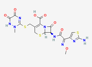 Two-dimensional chemical structure of Ceftriaxone EP Impurity A/ (E)-Ceftriaxone, CAS 92143-31-2