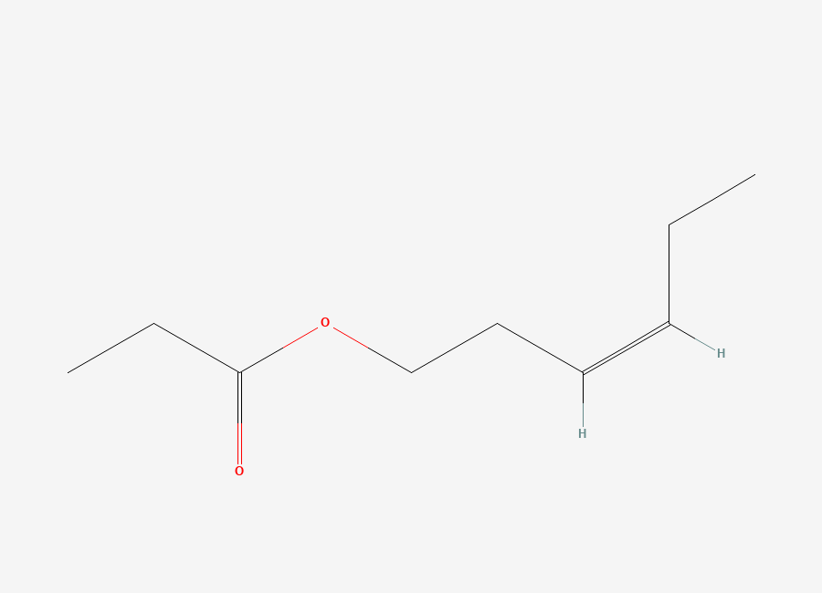 Two-dimensional chemical structure of cis-3-Hexenyl propionate