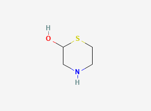 Two-dimensional chemical structure of 2-Thiomorpholinol