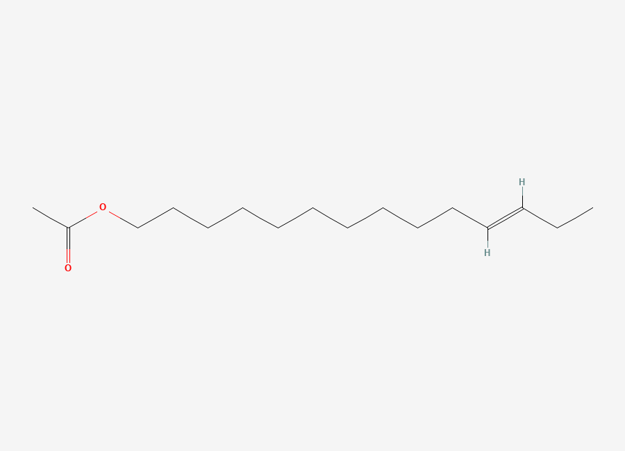 Two-dimensional chemical structure of 11-Tetradecenyl acetate, (11E)-