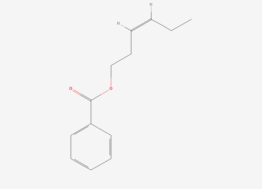 Two-dimensional chemical structure of 3-Hexenyl benzoate, (3Z)-