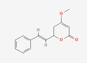 Two-dimensional chemical structure of Kawain, (+-)-