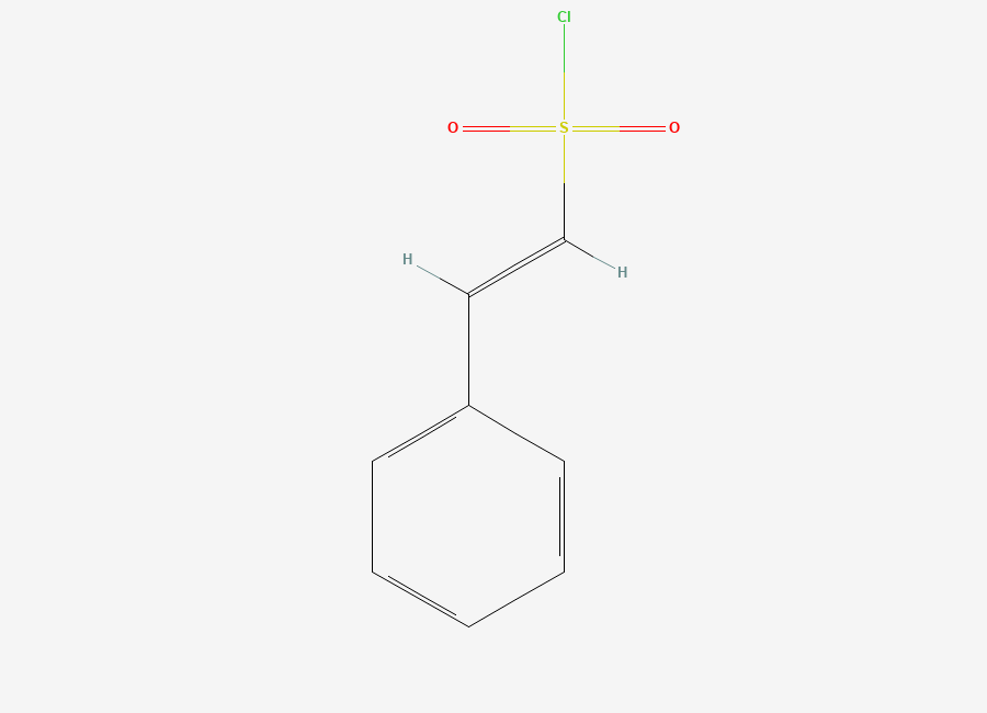 Two-dimensional chemical structure of (E)-2-phenylethene-1-sulfonyl chloride