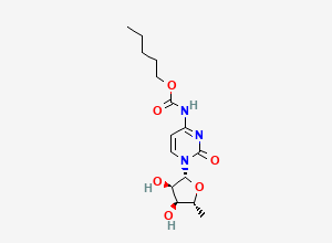 Two-dimensional chemical structure of Defluoro Capecitabine, CAS 216450-02-1