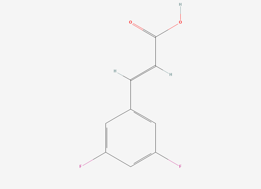 Two-dimensional chemical structure of trans-3,5-Difluorocinnamic acid