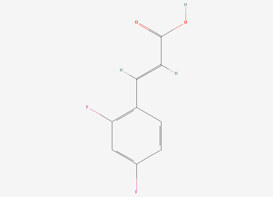 Two-dimensional chemical structure of 2,4-Difluorocinnamic Acid