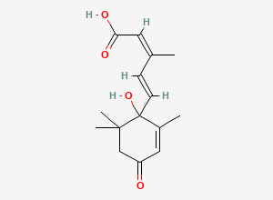 Two-dimensional chemical structure of (+/-)-Abscisic acid
