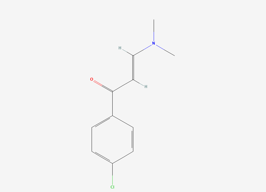 Two-dimensional chemical structure of (2E)-1-(4-chlorophenyl)-3-(dimethylamino)prop-2-en-1-one