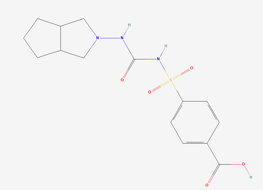 Two-dimensional chemical structure of Carboxy Gliclazide