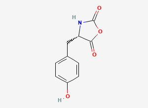 Two-dimensional chemical structure of 2,5-Oxazolidinedione, 4-[(4-hydroxyphenyl)methyl]-, (4S)-