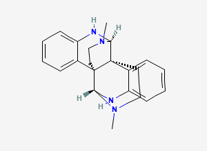 Two-dimensional chemical structure of (4bS,5R,10bS,11R)-5,6,11,12-Tetrahydro-13,18-dimethyl-5,10b:11,4b-Bis(iminoethano)dibenzo(c,h)(2,6)naphthyridine