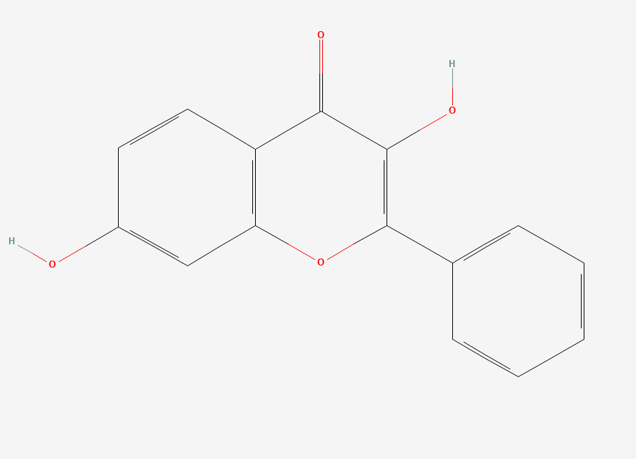 Two-dimensional chemical structure of 3,7-Dihydroxyflavone