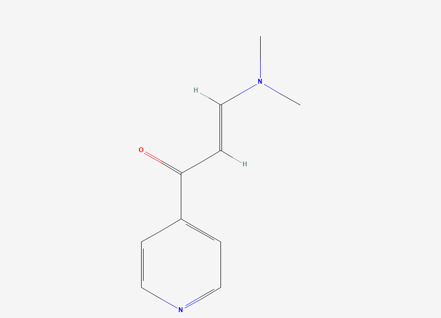Two-dimensional chemical structure of (2E)-3-(Dimethylamino)-1-(4-Pyridinyl)-2-Propen-1-One