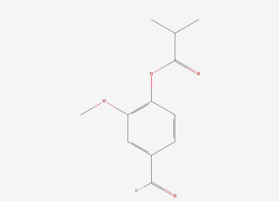 Two-dimensional chemical structure of Vanillin isobutyrate