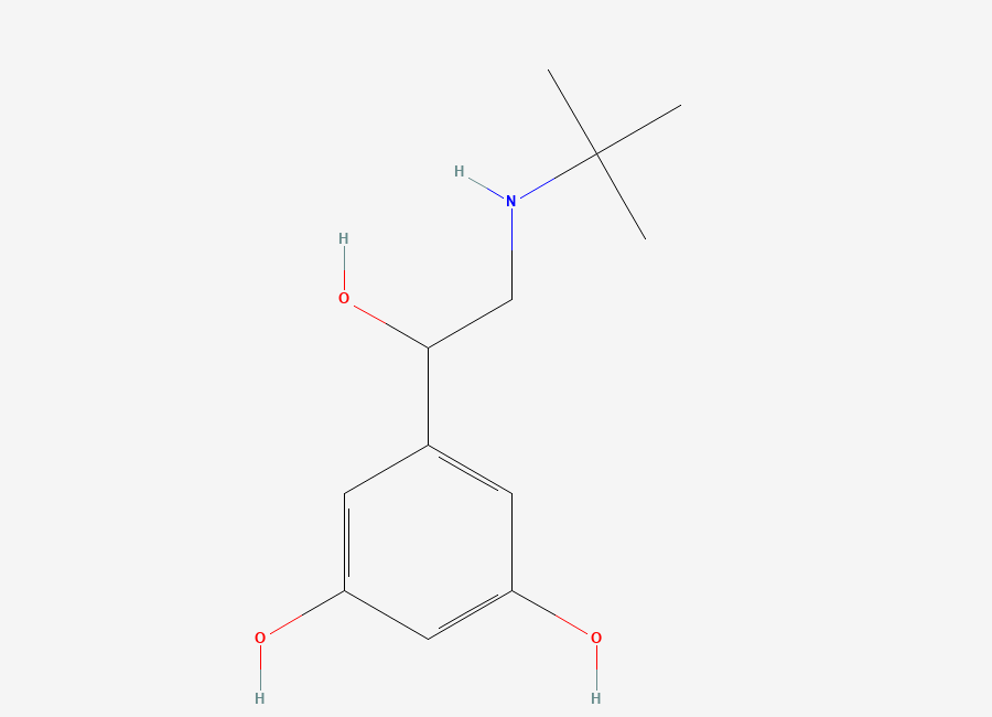 Two-dimensional chemical structure of Terbutaline