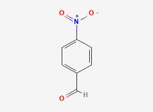 Two-dimensional chemical structure of Acenocoumarol 4 nitrobenzaldehyde/ Chloramphenicol EP Impurity B, CAS 555-16-8