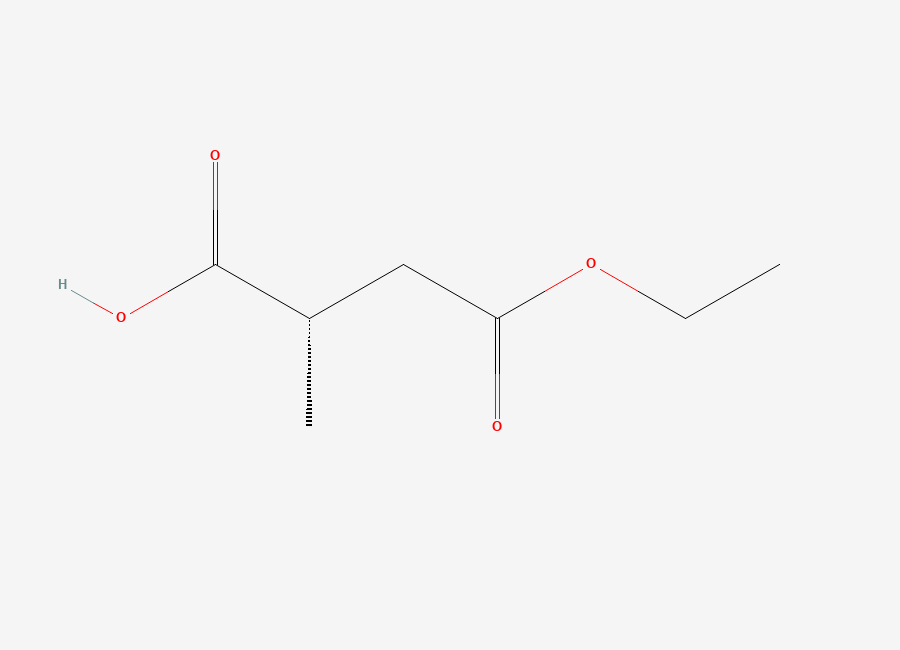 Two-dimensional chemical structure of (2S)-4-ethoxy-2-methyl-4-oxobutanoic acid