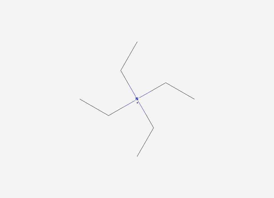 Two-dimensional chemical structure of Tetraethylammonium