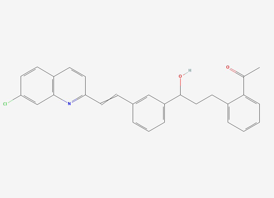 Two-dimensional chemical structure of Montelukast (3S) Hydroxy Methyl Ketone/ Montelukast keto Hydroxy, CAS 184764-13-4