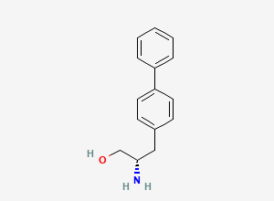 Two-dimensional chemical structure of (2S)-2-amino-3-(4-phenylphenyl)propan-1-ol