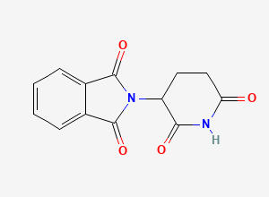 Two-dimensional chemical structure of Thalidomide (1652500), CAS 50-35-1