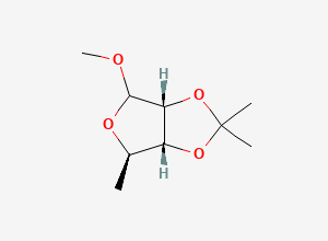 Two-dimensional chemical structure of Methyl-5-deoxy-2,3-O-isopropylidene-D-ribofuranoside