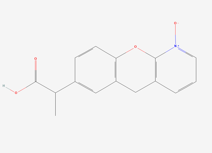 Two-dimensional chemical structure of Pranoprofen N-Oxide, CAS 52549-44-7