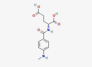 Two-dimensional chemical structure of D-Glutamic acid, N-[4-(methylamino)benzoyl]-