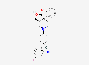 Two-dimensional chemical structure of Levocabastine, CAS 79516-68-0
