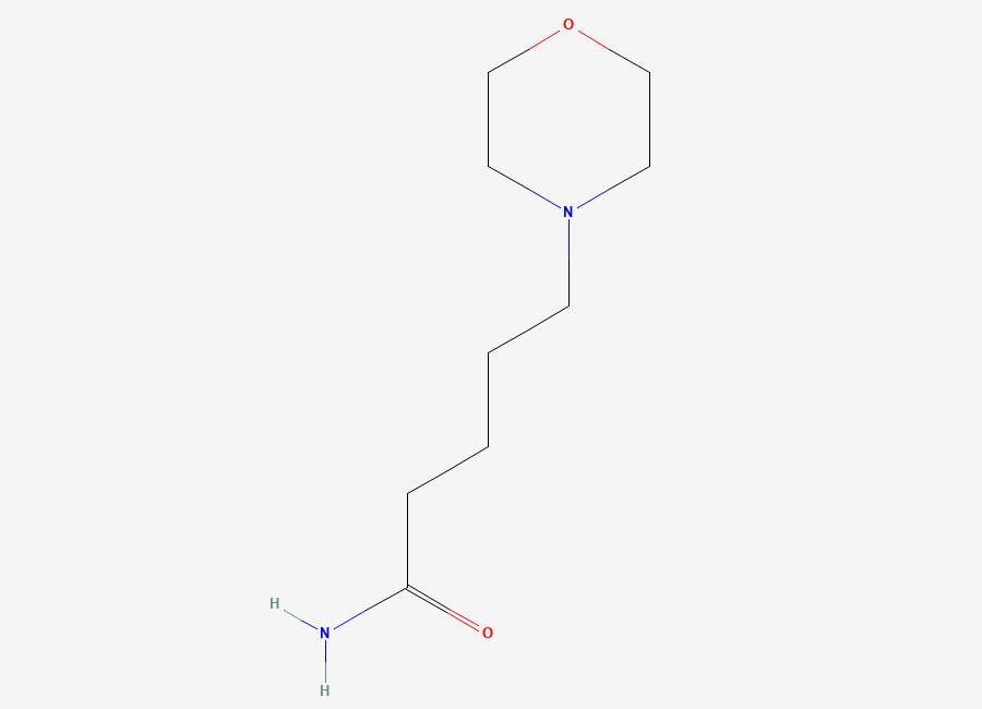 Two-dimensional chemical structure of 5-Morpholinopentanamide
