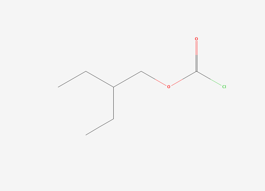 Two-dimensional chemical structure of 2-Ethylbutyl carbonochloridate