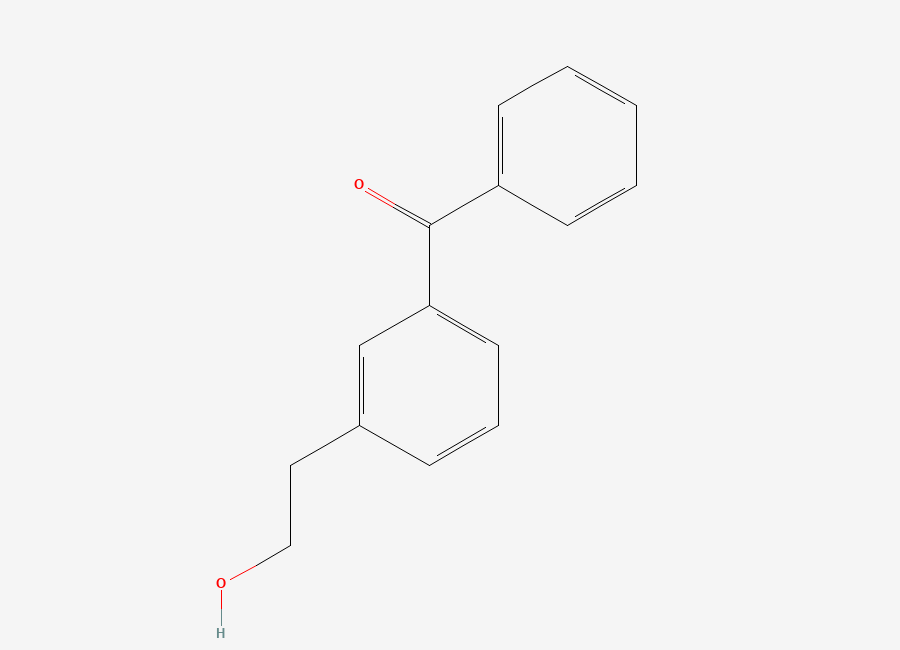 Two-dimensional chemical structure of 3-Hydroxyethyl benzophenone